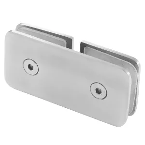 Edelstahl Glasverbinder mit den Abmessungen 95 x 45 mm