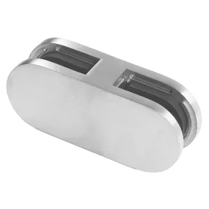 Glasverbinder Edelstahl mit 180 Grad und 108 x 45 mm