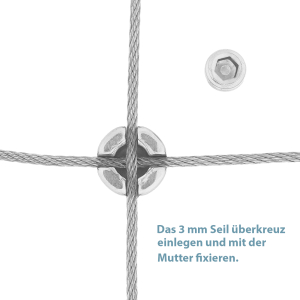 Montageanleitung für die Kreuzklemme mit Sackloch