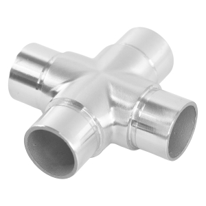 Edelstahl Steckfitting 33,7 mm - 4 Fach Kreuzstück