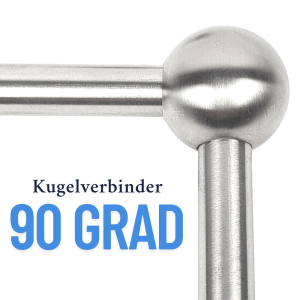 Eckverbinder Kugelverbinder 90 Grad für Stab 10mm