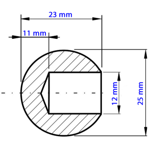 Datenblatt Edelstahl Massivkugel 25 mm mit Sackloch 12 mm