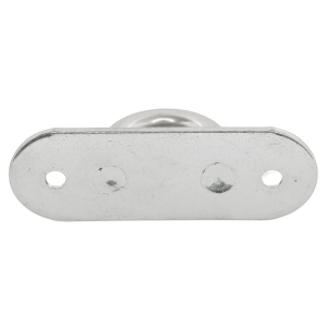Unterseite der ovalen Mastplatte aus Edelstahl V2a