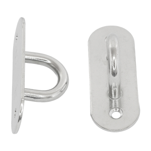 Edelstahl Decksplatte oval mit langer Form 100 x 36 mm