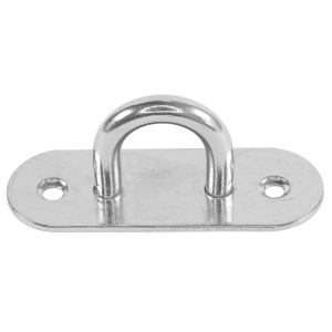 Edelstahl Decksplatte oval mit 100 x 36 mm