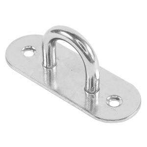 Mastplatte oval aus Edelstahl 100 x 36 mm
