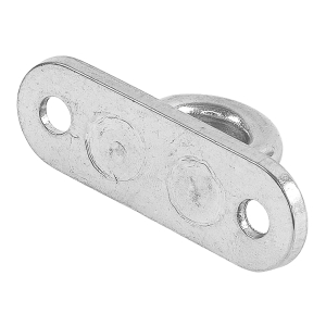 Rückseite der Edelstahl Mastplatte in der ovalen Form