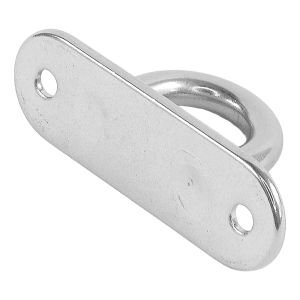 Unterseite der Mastplatte aus Edelstahl 60 x 19 mm - ovale Form