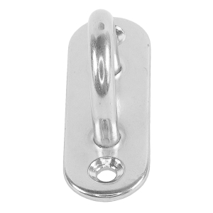 Mastplatte aus Edelstahl mit 6 x 14 mm Bügel