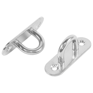 Edelstahl Augplatte mit 2 Bohrungen