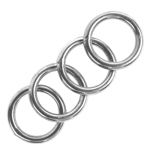 Ring rund Edelstahl mit einem Durchmesser von 60 mm