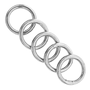 Ring rund aus Edelstahl mit den Maßen 3x15mm