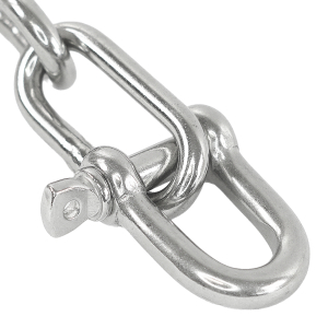 10 mm Schäkel mit gerader Form an einer Kette