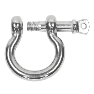 Schäkel mit geschweifter Form aus Edelstahl mit 12mm