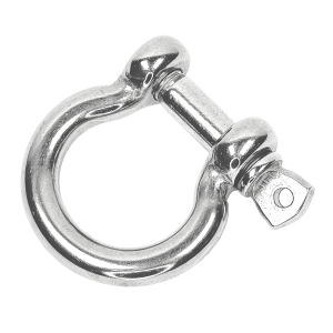 Rundschäkel Edelstahl A4 in geschweifter Form und mit 12mm Durchmesser