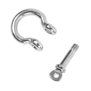 Schäkel geschweift aus Edelstahl V4A mit 4mm Durchmesser