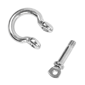 Schäkel rund, geschweift und aus Edelstahl mit 5mm