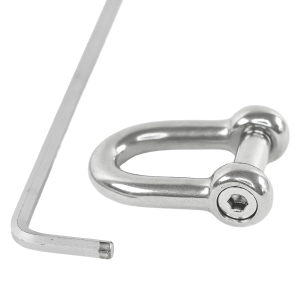 Schäkel aus Edelstahl mit Innensechskant und 8 mm Materialstärke