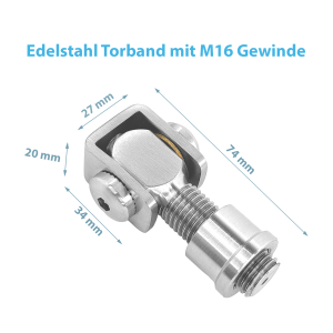 Datenblatt zum Edelstahl Torband mit M16 Gewinde