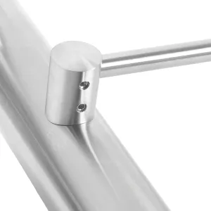 Montagebeispiel des Edelstahl Traversenhalter aus Edelstahl mit 10 mm Sackloch auf der linken Seite