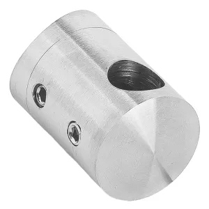 Querstabhalter Edelstahl mit 10 mm Sackloch und Aufsatz für 42,4 mm Rohre