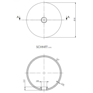 Datenblatt Edelstahl Hohlkugel 50 mm mit M8 Gewinde