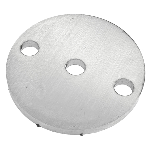 Edelstahlronde 3 Loch geschliffen 100 x 6 mm V2A