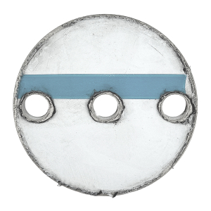 Edelstahlronde mit 3 Loch und einem Durchmesser von 80 mm