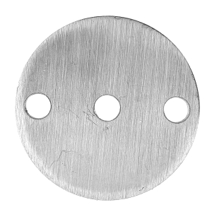 Edelstahlronde 80 x 6 mm mit 3 Loch und einseitig geschliffen