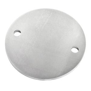 Edelstahlronde geschliffen 100 x 6 mm mit 2 Loch