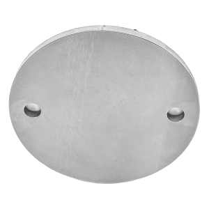 Edelstahl Ronde 120 x 6 - 2 Loch - ungeschliffen