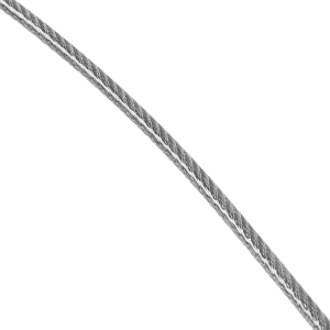 1 mm Edelstahlseil mit PVC klar ummantelt