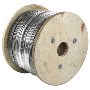 Rolle des Edelstahldrahtseil mit 3 mm - ummantelt mit transparentem PVC