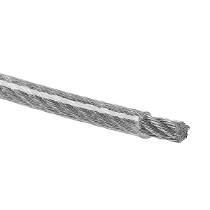 Edelstahlseil mit PVC Ummantelung 5 mm - 7 x 7 Konstruktion