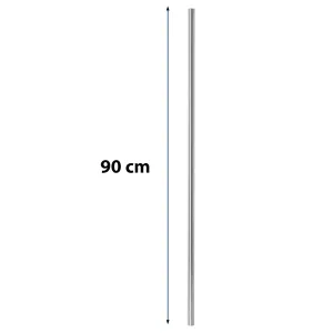 Maße zur Edelstahlsprosse mit 90 cm länge