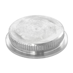 Einschlagkappe flach massiv 33,7 x 2,0 mm V2A