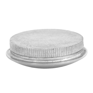 Edelstahl Einschlagkappe gewölbt und massiv für 33,7 mm Rohre