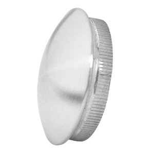 Endkappe Edelstahl gewölbt massiv für Rohre mit dem Durchmesser 33,7 mm