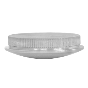 Edelstahl Einschlagkappe gewölbt und massiv für 42,4 mm Rohre
