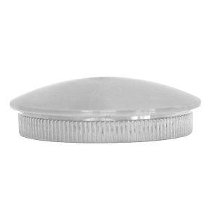 Gewölbte Edelstahl Einschlagkappe massiv 42,4 x 2,0 mm aus V2A