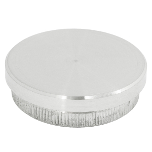 Edelstahl Endkappe flach und massiv für 42,4 x 2,0 mm Rohr