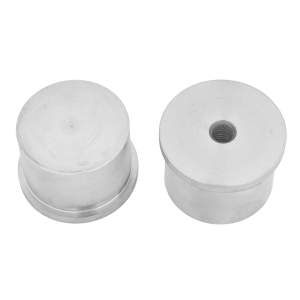 Gerade Endkappe mit langem Sockel und M8 Innengewinde für 42,4 mm Rohre