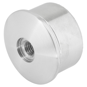 Edelstahl Endkappe 42,4 mm mit 14 mm Stift und M8 Gewinde