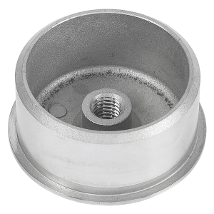 Unterseite der 48,3 mm Endkappe mit M8 und für 14 mm Stift