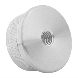 Endkappe flache Ausführung für 33,7 mm Rohre mit M8 Gewinde