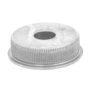 Massive gewölbte Endkappe mit Durchgangsbohrung 12,1 mm