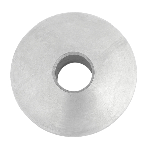 Edelstahl Endkappe gewölbt für 42,4 mm Rohre und mit DG Bohrung