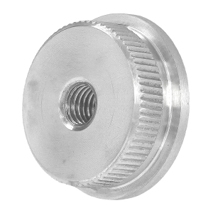 Endkappe für 33,7 mm Rohrdurchmesser - gewölbt, massiv und mit M8 Gewinde