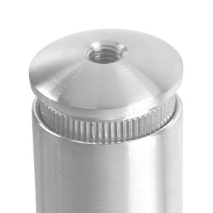 Montagebeispiel für eine gewölbte Edelstahl Endkappe mit 33,7 mm Durchmesser
