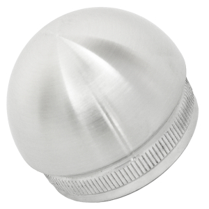 Hohlkappe halbrund für 42,4 mm Rohre - aus Edelstahl V2A